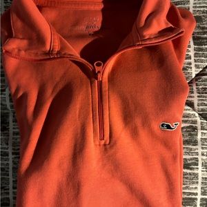 Vinyard vines red/pink quarter-zip mens